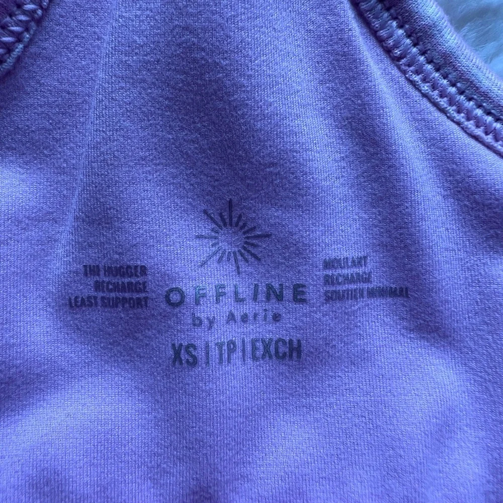 OFFLINE by Aerie The Hugger Recharge Purple Space Dye Racerback Sports Bra XS